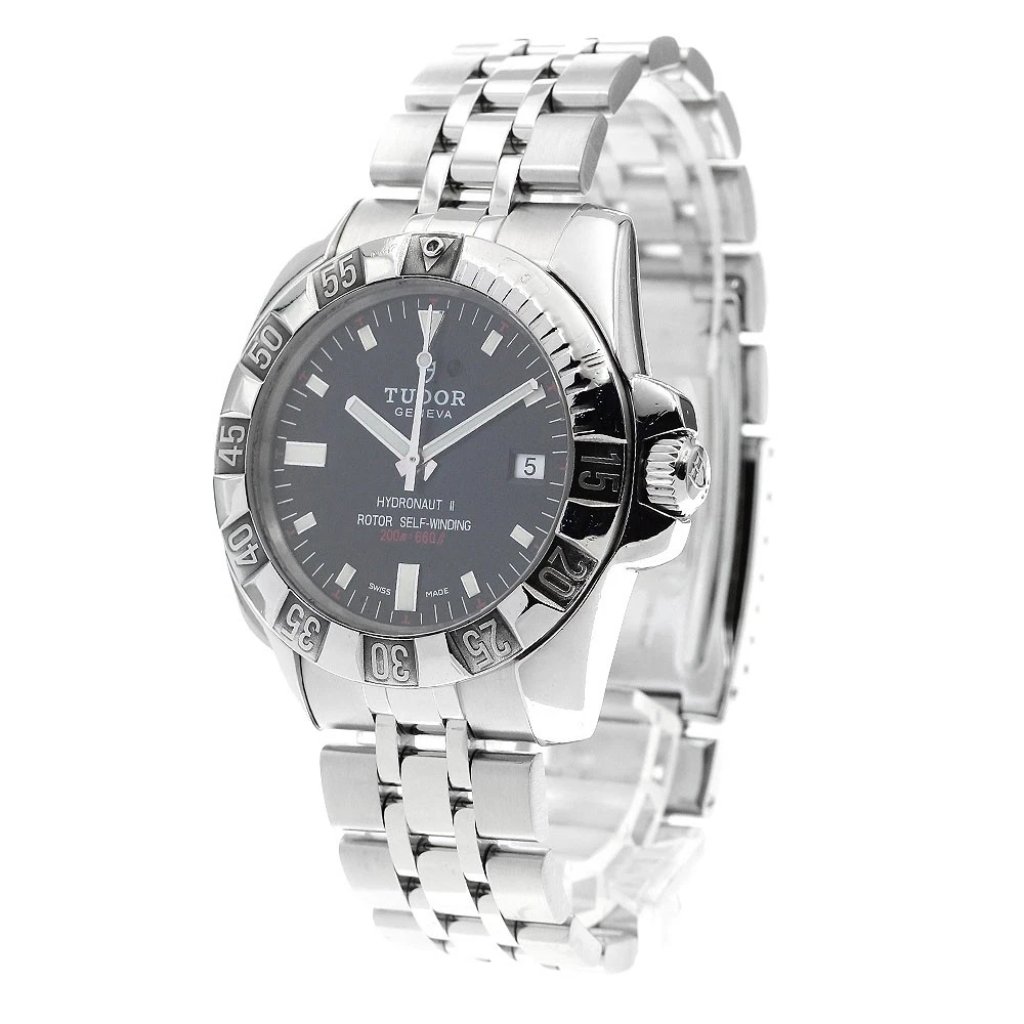 Tudor Hydro Note Ii 20030 Date Black Dial Automatic Mens Watch883823